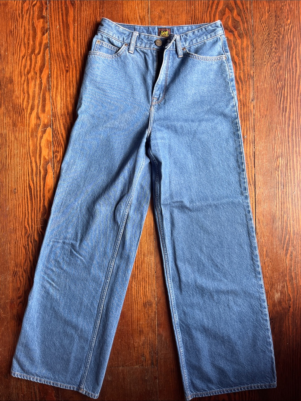 Lee Women’s Wide Leg Jeans in Light Blue Denim Size 26